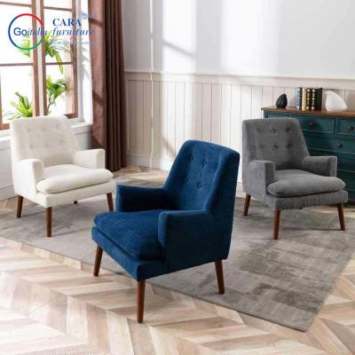 China New Designed Modern Style Bedroom Sofa Chair Single Seat  Home Hotel Soft Fabric Fancy Chairs For Living Room for sale