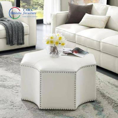 China BB2014 Fashionable Design Sense Home Furniture Stool Bed Bench Modern Pure White Leather Ottoman for sale