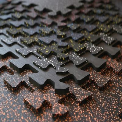 China Recycled SBR EPDM Granules Rubber Flooring Mat Interlocking Anti Fatigue Mats for sale