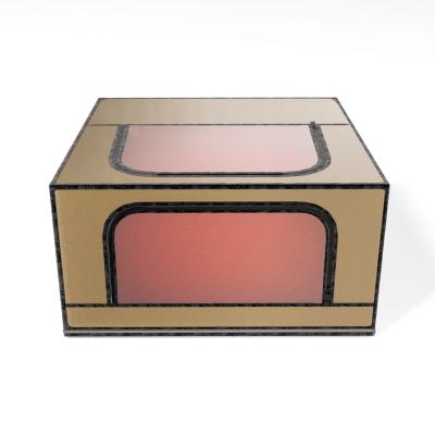 China ACMER Brown Color Laser Enclosure Box Fireproof 700x700x350mm for sale
