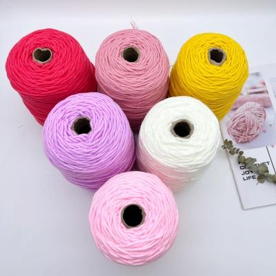 China 100g/400g Yarn Cone 3mm 8ply Rugs And Carpet Tufting Acrylic Yarn For Tufting Gun for sale