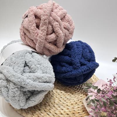 China Various Colors Chenille Fabric Thread for Crocheting Ring Spun for sale