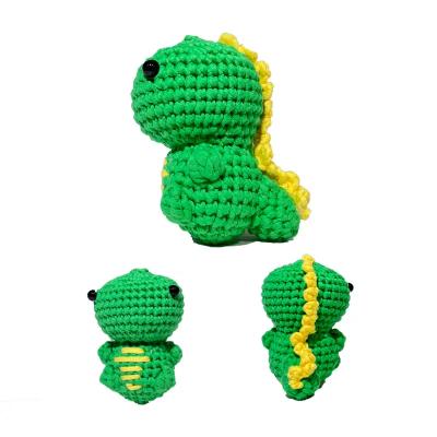 China Easy To See Stitches Dinosaur DIY Crochet Kit For Beginners Packaging In Box for sale