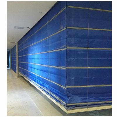 中国 Super Inorganic Fabric Fire Roller Curtain Automatic Opening Style Polymer Door Type 販売のため