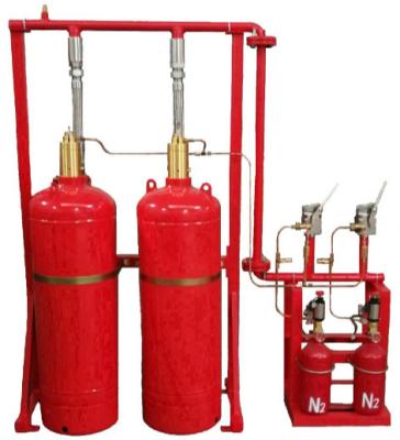 Chine Installation facile et commode du cylindre FM200 de gaz de système d'extinction rouge à vendre