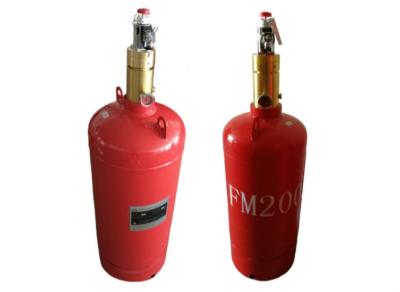 China Red Color Fm200 Gas Cylinder For 4.2 / 5.6MPa Fire Suppression System for sale