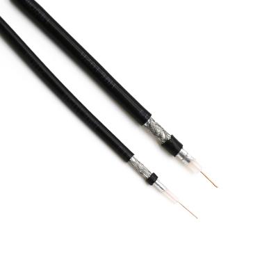 China RoHS Black Flexible 1.02mm R6 Coaxial Cable PVC Jacket For CCTV for sale
