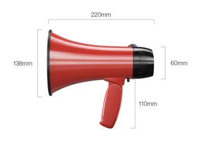 China Customizable Military Megaphone With Bluetooth 8H Battery 155 X 255MM for sale