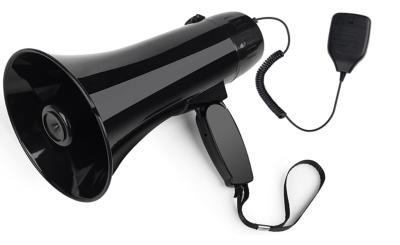 China Customizable Military Megaphone 8h Battery Life Dry Cell Battery Operated Megaphone for sale