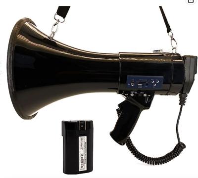 China 9.05 Inches Police Battery Powered Megaphone Bluetooth Speaker Built In Microphone for sale