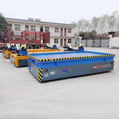 China 40 Tons Self Propelled Flat Bed Trackless Transfer Car For Container Handling for sale