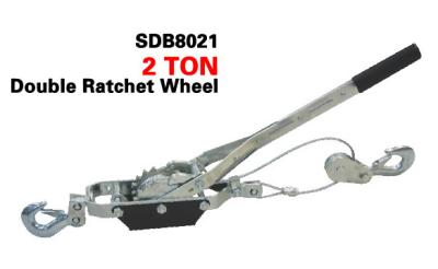 China 2 tonne Manual Hand Power Puller , Single / Double Ratchet Wheel Cable Hoist Puller for sale