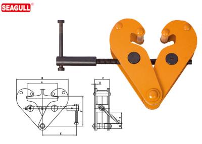 China 1t - 10t Universal Steel Beam Clamps For Lifting , Adjustable Girder Clamp for sale