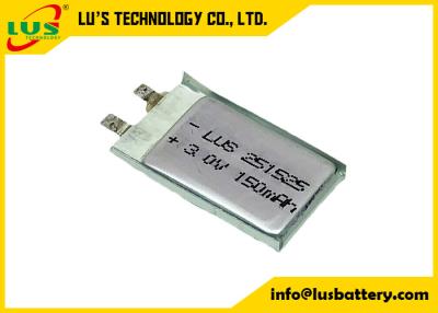 Chine 3v Cp251626 150mah Ultra Thin Disposable Lithium Battery For Social Security Card à vendre
