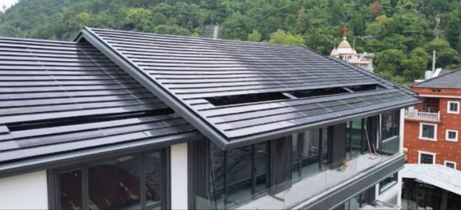 Wholesale Solor Photovoltaic Integrated Glass Panel Flat Shape Shingle Build PV Power Energy System Sheet BIPV Solar Roof Tile