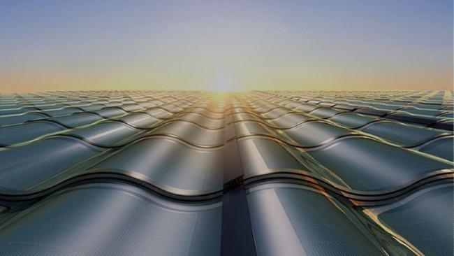 High Quality Black Red Green 50W Solar Panels Thin Film Solar Roof Curve Curved Tile