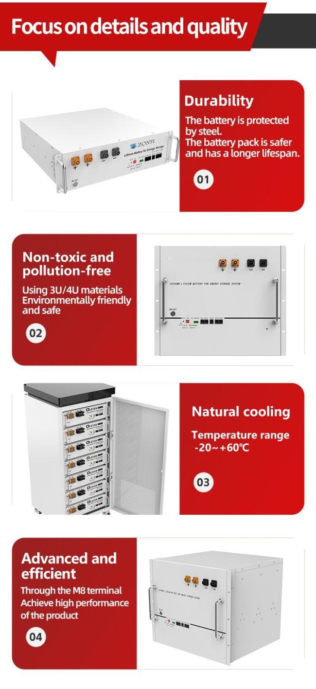 51.2V 100ah Lithium Ion Solar System LiFePO4 Battery Power Supply for Low Pressure Rack Type Energy Storage