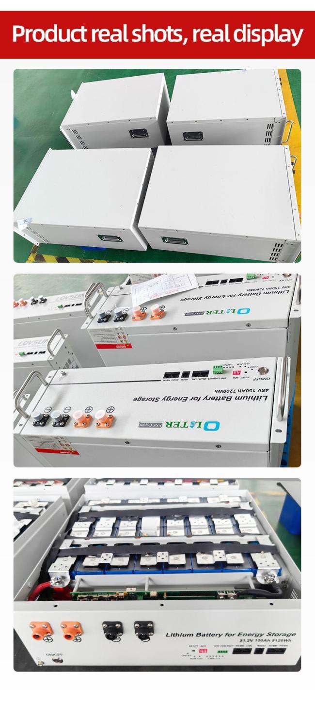 51.2V 100ah Lithium Ion Solar System LiFePO4 Battery Power Supply for Low Pressure Rack Type Energy Storage