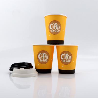 China Printing Single Wall Paper Cups Customized Hot Coffee Paper Cup With Lid for sale