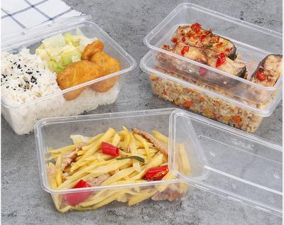 China Stackable BPA Free Food Container Disposable Plastic Microwavable With Lid for sale