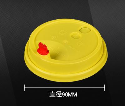 China 90MM Plastic Lid Disposable Leakproof Milk Tea Ice Drink Injection Molding Lid for sale