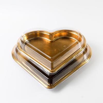Китай Plastic Heart Shaped Chocolate Boxes Containers For Strawberries printed wholesale sushi Heart-shaped plastic box продается