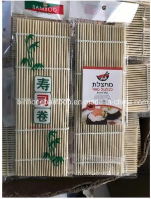 中国 優れたタケ綿の糸の健康な寿司の転がりマット 販売のため