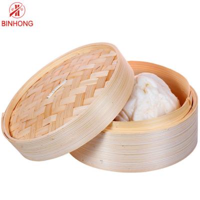 China Natural Kitchen Tools 2 Tier 12 Inch Mini Bamboo Steamer for sale