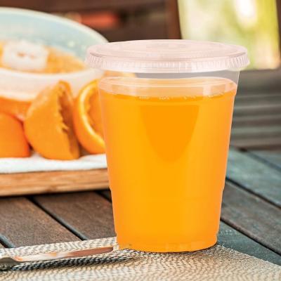 China Clear 16Oz Disposable Plastic Cup With Slot Lid for sale
