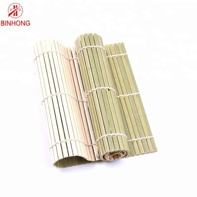 China Easy Use Natural Bamboo 21cm*24cm Sushi Rolling Mat for sale