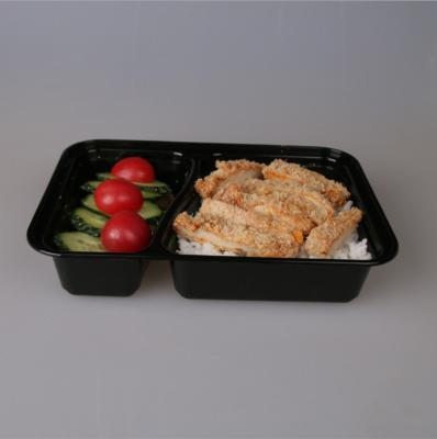 China Rectangular Plastic Take Away Box Disposable Skid Proof 650ml for sale