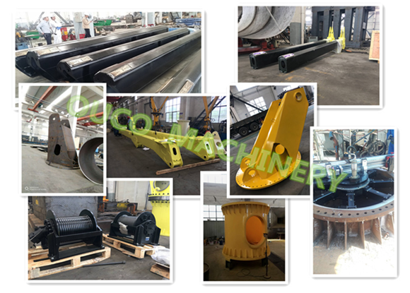 7t Marine telescopic hydraulic crane with international brand components