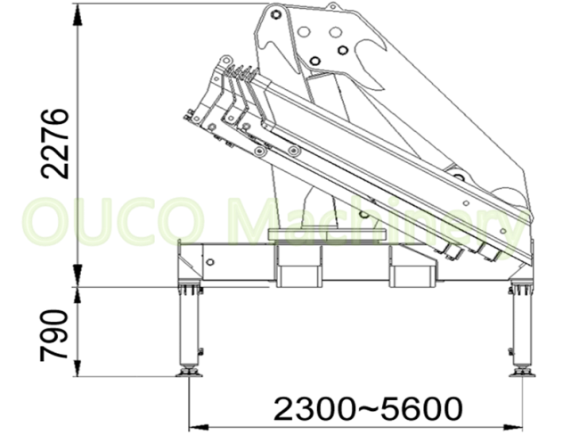 OUCO loader crane factory heavy duty half Knuckle Boom Truck Mounted Cranes