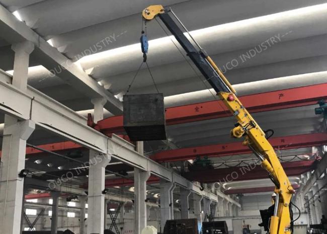 telescopic knuckle boom crane test