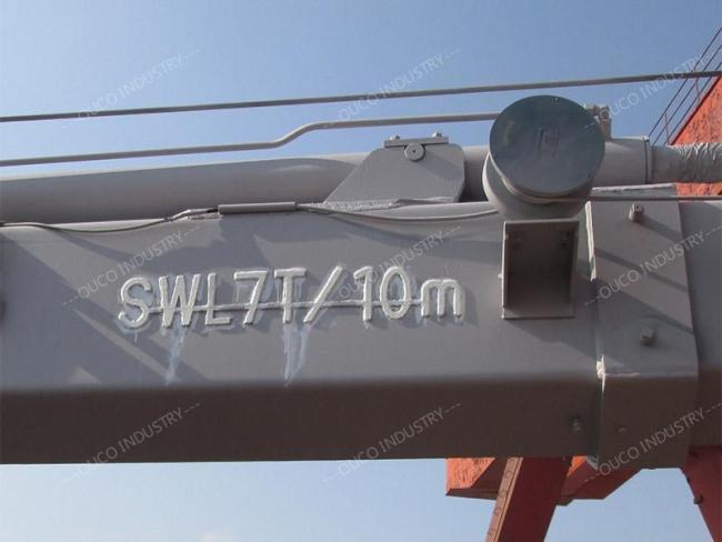 7t10m telescopic crane boom swl
