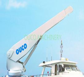 China Grúa telescópica del auge de la grúa portátil del yate, grúa hidráulica ISO de la cubierta pasajera en venta