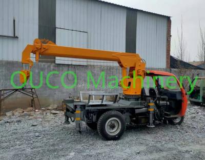 China 2 Ton Small Portable Truck Mounted Boom Crane With Outrigger , Long Life for sale