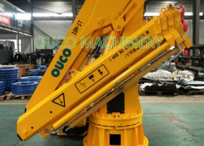 China Electric Foldable Telescopic Boom Marine Deck Crane 360 Degree Slewing for sale