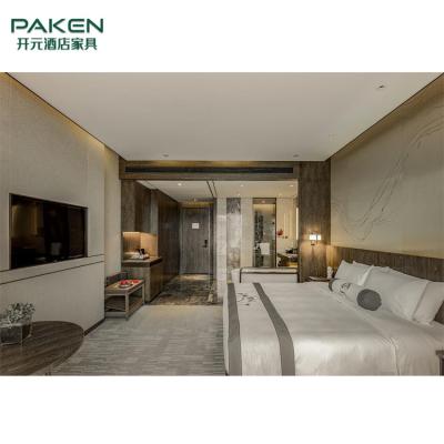 China rey de cinco estrellas Size Bedroom Sets de madera sólida del hotel en venta