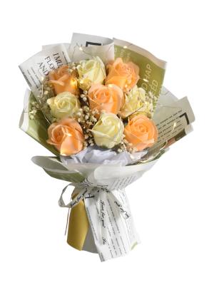 Китай Имитация бессмертный сохранился свежие цветы мыло роза сушеный букет праздничный подарок продается