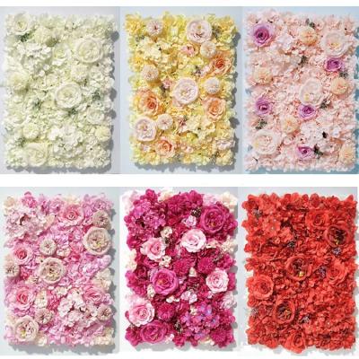 China ODM Background Faux Wall Flowers Floral Panel Wall Home Decoration for sale
