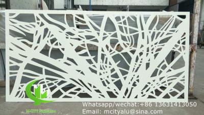 Aluminum engraved panel sheet for wall with powder coated bamboo pattern