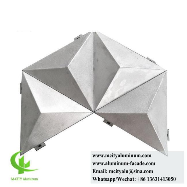 3D triangle aluminum wall panel facade design
