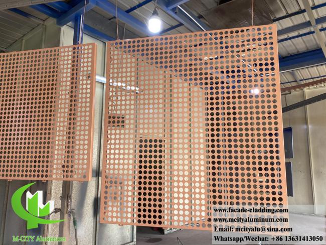 Laser cut aluminum facade panel design
