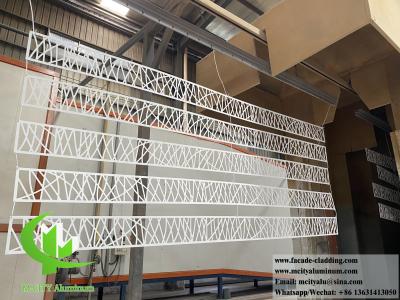 Laser Cut metal screens powder coated white color for air conditioner decoration