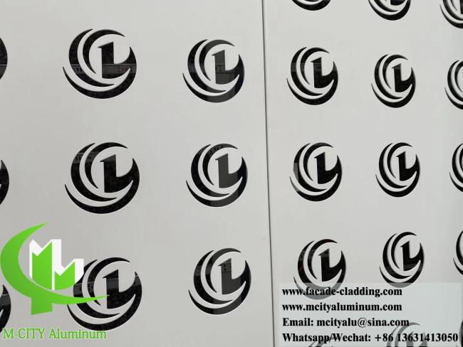 Outdoor decorative aluminum panel application