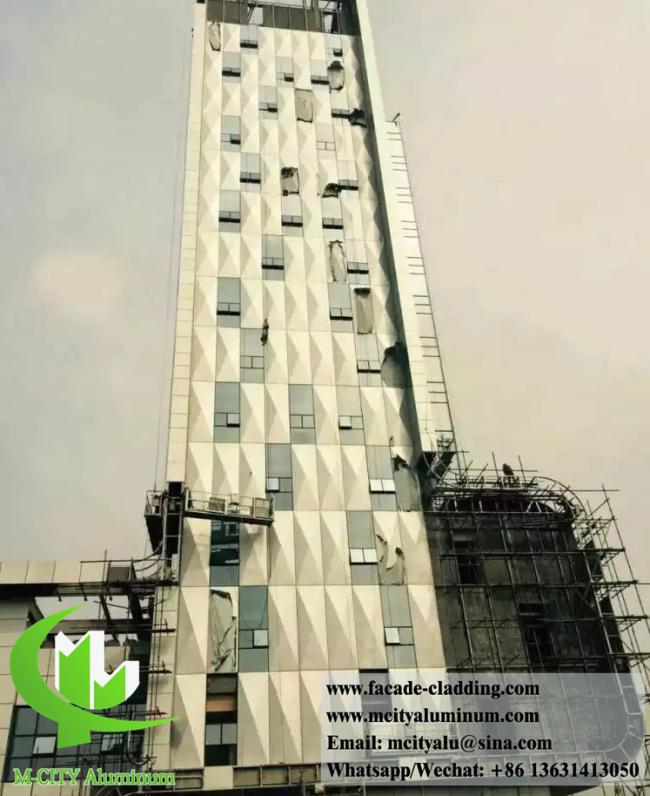 Architectural aluminum sheet installation