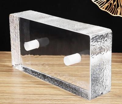中国 装飾的な固体ガラス・ブロックの煉瓦水晶の超明確な溶かされた壁 販売のため