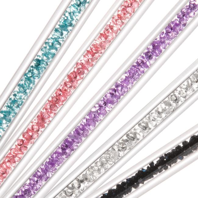 FOCSTAR 5pcs Double Ended Professional Use Nail Art Liner Brush Set Acrylic Nylon Material 14.5cm Dotting Painting Pen Nail