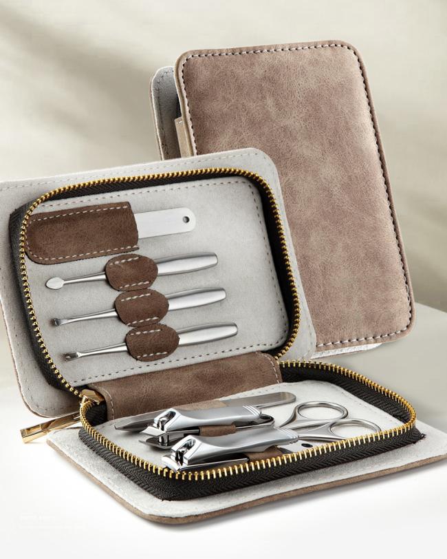 Professional 8pcs Luxurious Nail Clippers Kit New Arrival Design Thick Stainless Steel Nail Grooming Set for Men Gifts